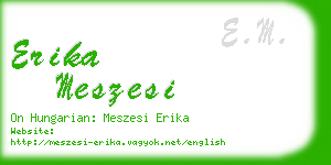 erika meszesi business card